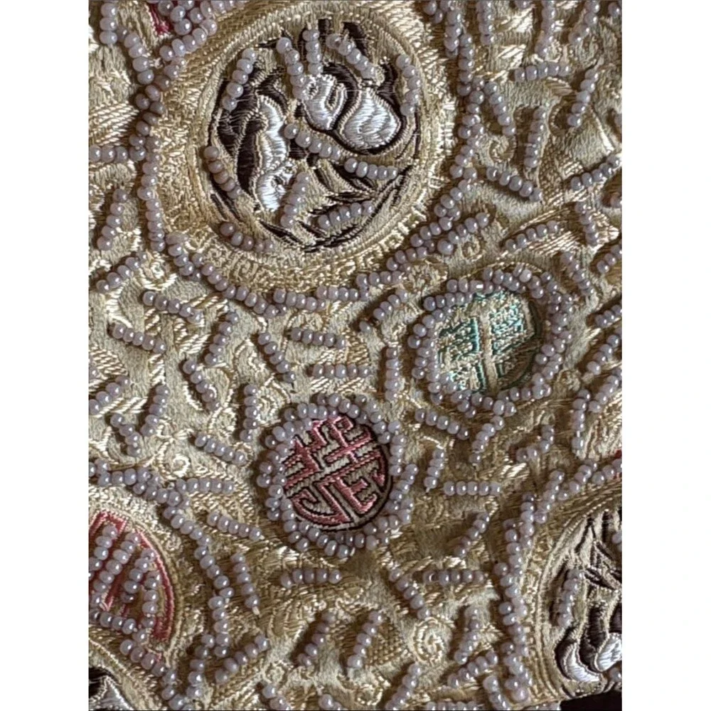 Vintage Gold Beaded Evening Bag